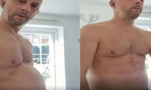 Χαμός με τον άνδρα που μέσα σε δευτερόλεπτα από μπυροκοιλιάς γίνεται φέτες