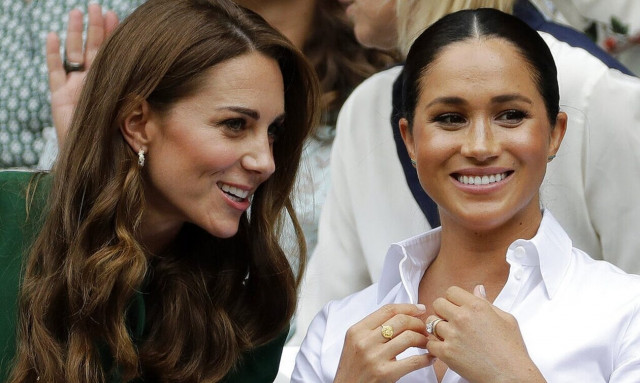 Η Κέιτ Μίντλετον με τη Μέγκαν Μαρκλ