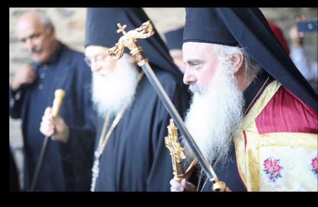 Υποδοχή Μητροπολίτη Κινσάσας Θεοδοσίου στη Μονή Βατοπαιδίου