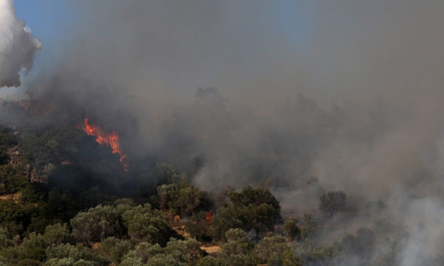Φωτιά σε εξέλιξη στο Μαρκόπουλο