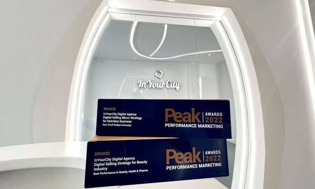 Η InYourCity ανάμεσα στα καλύτερα Performance Agencies για Beauty, Health & Pharma στα Peak Awards