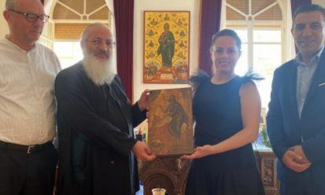 Στην Κύπρο επέστρεψε εικόνα του Αγίου Ιωάννη του Πρόδρομου