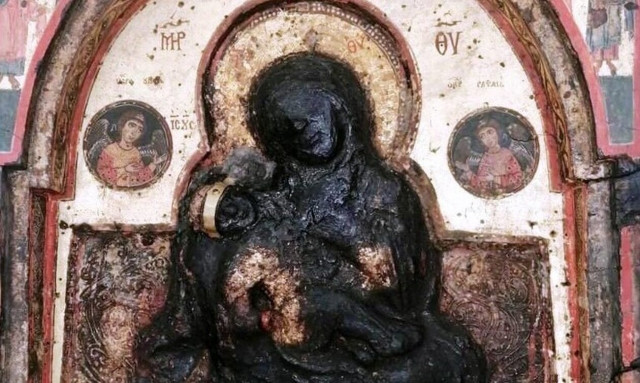 Η Εικόνα της Παναγίας της «Μεγαλοσπηλαιωτίσσης» στις Σέρρες