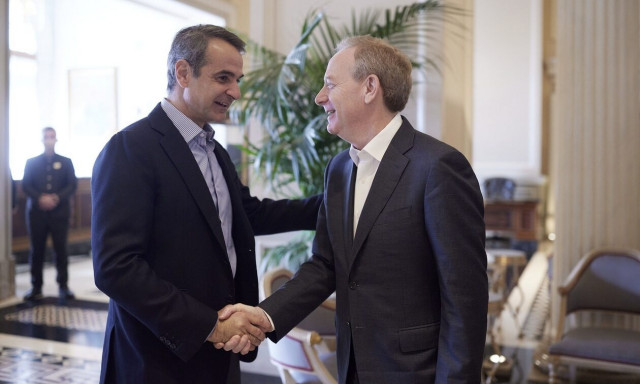 Συνάντηση του Κυριάκου Μητσοτάκη με τον Πρόεδρο της Microsoft