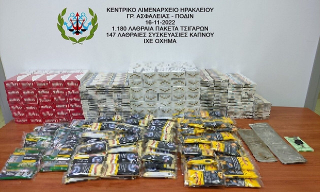 Ηράκλειο: Κατασχέθηκαν 1.180 πακέτα λαθραία τσιγάρα – Διέφυγε 35χρονος