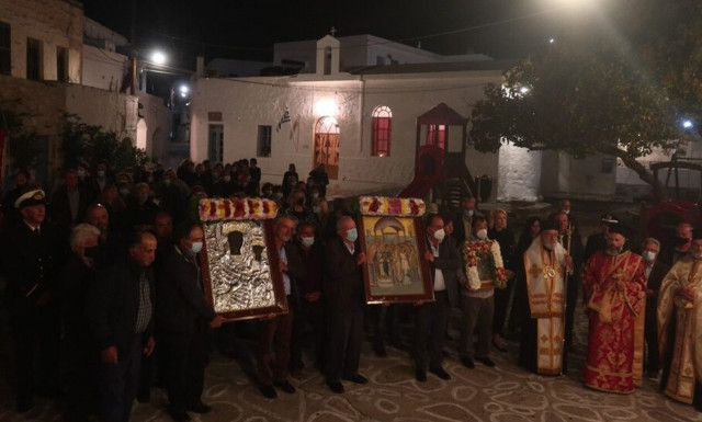 Λιτάνευση της Παναγίας Οδηγήτριας στην Κίμωλο