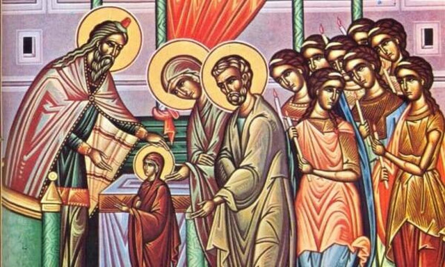 Ερμηνεία της αγιογραφίας των Εισοδίων της Θεοτόκου