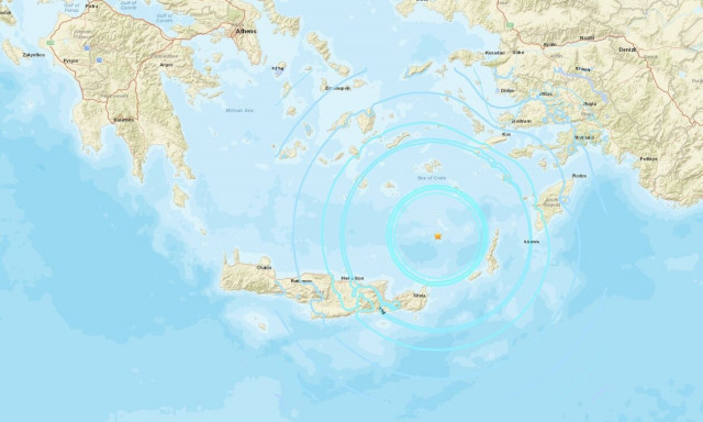 Σεισμός κοντά στην Κάσο – Η ανακοίνωση του Γεωδυναμικού Ινστιτούτου