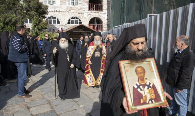 Eορτή Αγ. Ιωάννου του Χρυσοστόμου στη Μονή Βατοπαιδίου