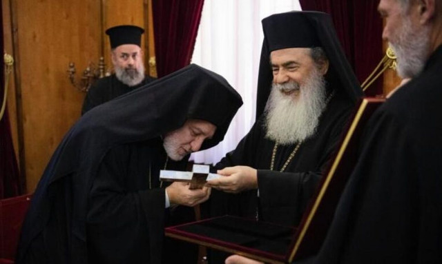 Συνάντηση Ελπιδοφόρου με Πατριάρχη Ιεροσολύμων