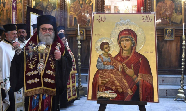 Δαμασκός: Λιτάνευση της εικόνας της Παναγίας Τριχερούσας