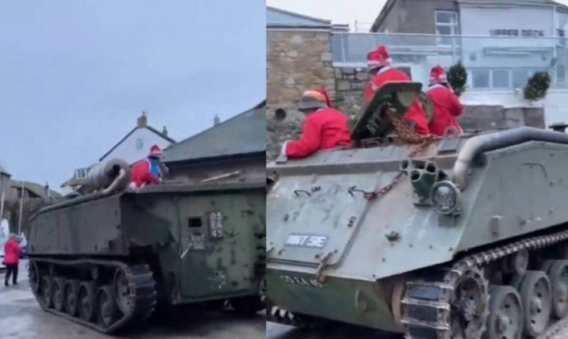 Μεθυσμένοι «Άγιοι Βασίληδες» οδήγησαν τανκ σε χωριό προκαλώντας χάος