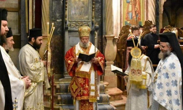 Ο Πατριάρχης Ιεροσολύμων στο μνημόσυνο των Αγιοταφιτών Πατέρων