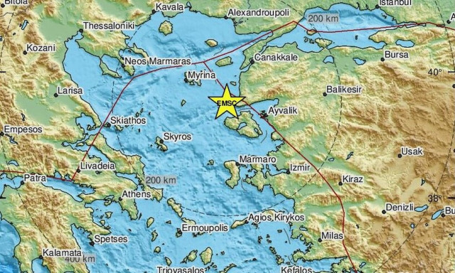 Σεισμός κοντά στη Μυτιλήνη - Αισθητός στο νησί (pics)