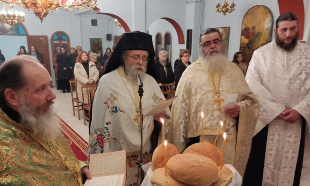 Τεμάχιο ιερού λειψάνου του Αγίου Τρύφωνος στο Αμύνταιο