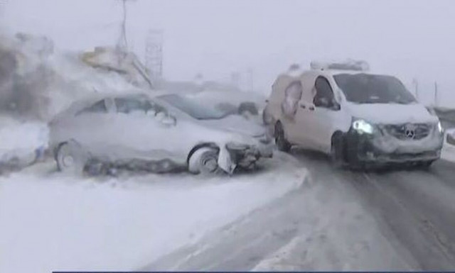 Κακοκαιρία Μπάρμπαρα: Τροχαίο στον Άγιο Στέφανο