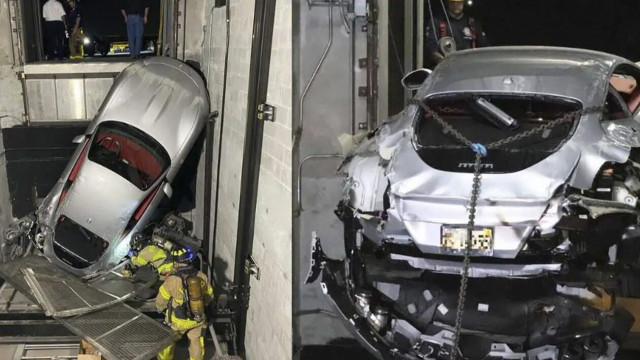 Πανάκριβη Ferrari εγκλωβίστηκε σε… ασανσέρ