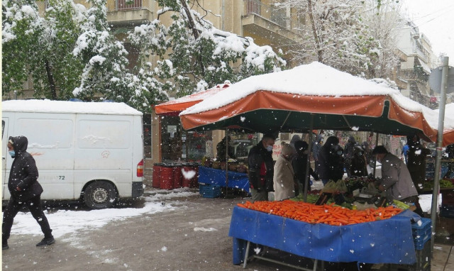 Κακοκαιρία Μπάρμπαρα: Κλειστές οι Λαϊκές Αγορές σε όλη την Αττική