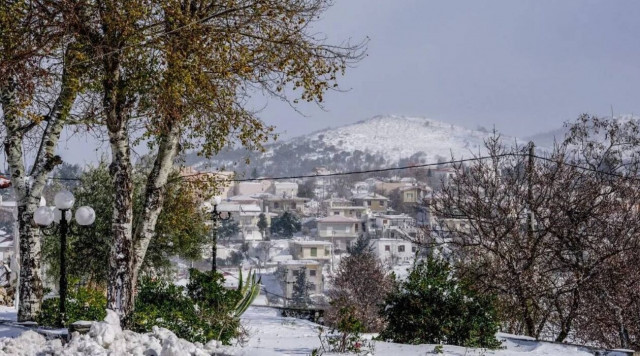 Drone καταγράφει την κακοκαιρία «Μπάρμπαρα» από ψηλά