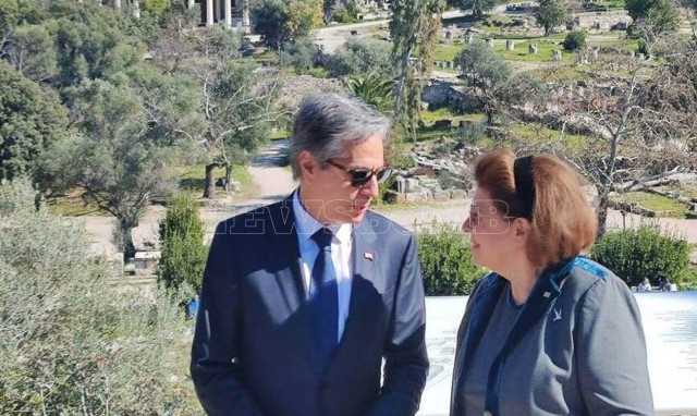 Άντονι Μπλίνκεν: Ξενάγηση στην Αρχαία Αγορά από τη Λίνα Μενδώνη