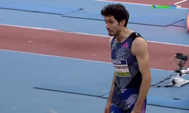 Μίλτος Τεντόγλου: Η γκριμάτσα για τα 8,15 μέτρα στη Μαδρίτη έγινε viral