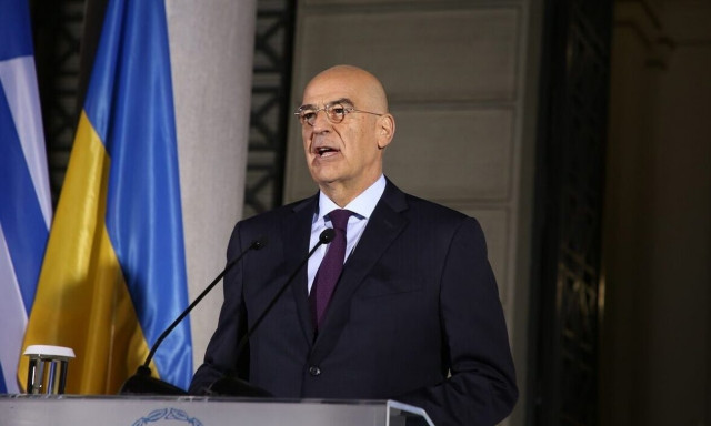 FM Dendias, diplomats express support to Ukraine on anniversary of Russian invasion