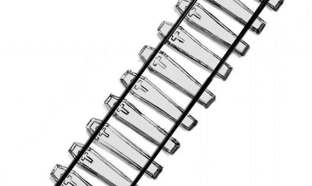 Σύγκρουση τρένων στα Τέμπη: Το σκίτσο που συγκλόνισε και η «εκτροχιασμένη» σημαία της Ελλάδας