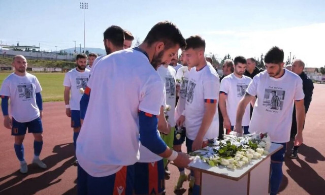Τέμπη: Φόρος τιμής με δάκρυα για τον Ιορδάνη Αδαμάκη στο ΑΟ Υπάτου – Βύζας Μεγάρων (vids)