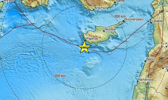 Σεισμός στην Κύπρο - Κοντά στην Πάφο το επίκεντρο (pics)