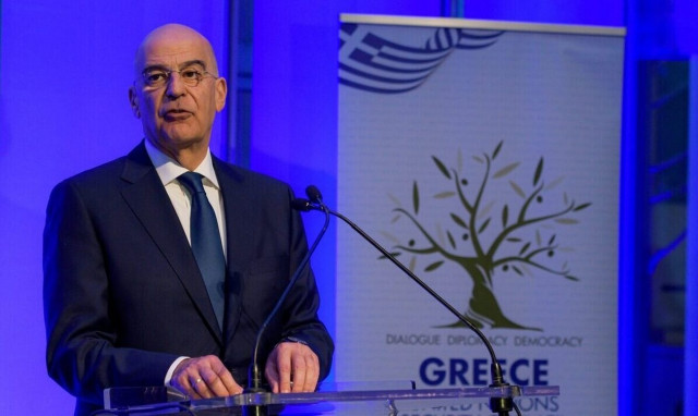 FM Dendias attends inauguration of artworks by Albanian PM