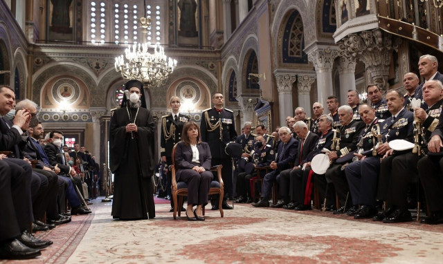 Δοξολογία για την 25η Μαρτίου στον Ιερό Καθεδρικό Ναό Αθηνών