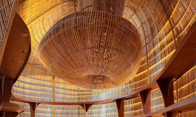 Ρατάν και όχι συνθετικά τοξικά πλαστικά για το εσωτερικό γκαλερί στην Ταϊλάνδη