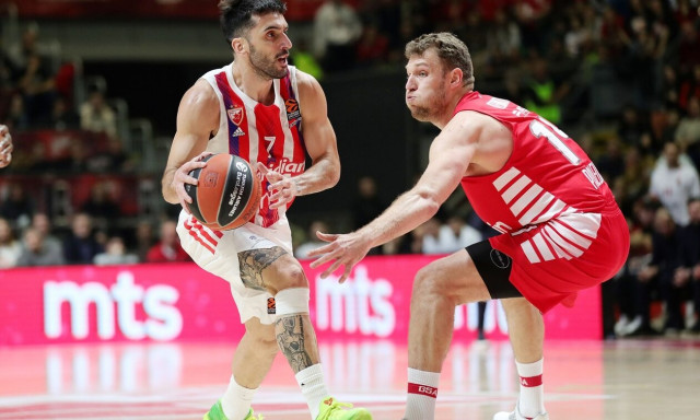 Euroleague, Ερυθρός Αστέρας-Ολυμπιακός 87-79: «Πληγώθηκε» αλλά η πρωτιά στα χέρια του