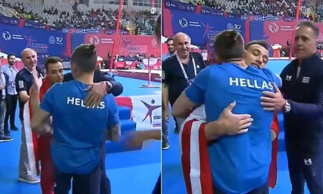 Λευτέρης Πετρούνιας: Έτρεξε να «υποκλιθεί» στον «άρχοντα των κρίκων» ο Τούρκος που τον νίκησε