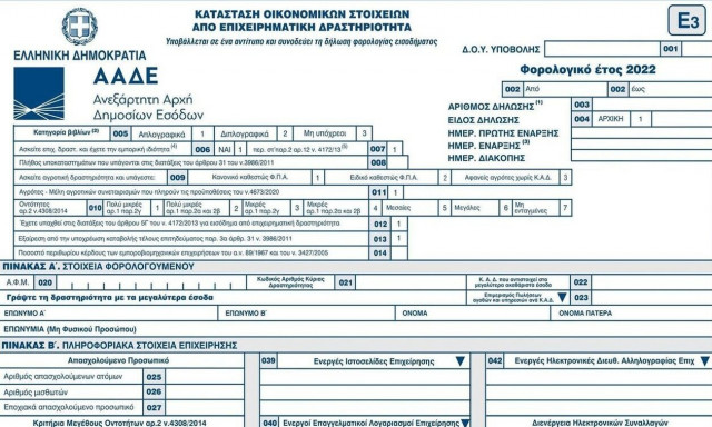 Φορολογικές δηλώσεις 2023: Με αργούς ρυθμούς η υποβολή του Ε3