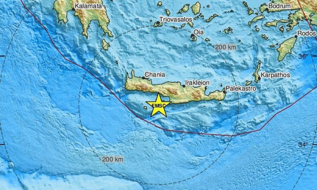 Σεισμός τώρα μεταξύ Γαύδου και Κρήτης (pics)