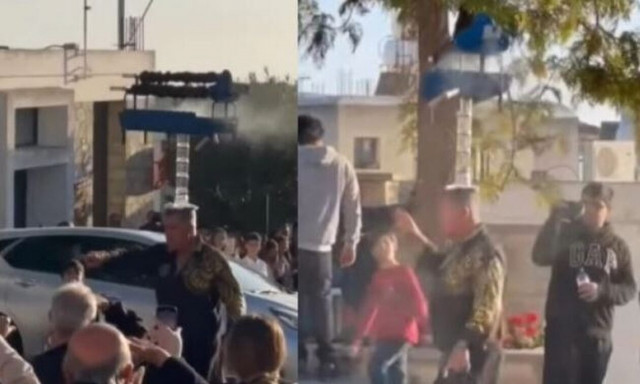 Απίστευτος τύπος στην Κύπρο στήριξε ολόκληρη ψησταριά στο κεφάλι του και το... έριξε στο χορό (vid)
