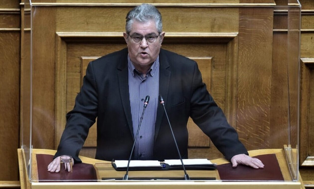 KKE sec gen Koutsoubas visiting Lavrio