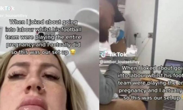 Ατάραχος σύζυγος παρακολουθούσε ποδοσφαιρικό αγώνα τη στιγμή που η γυναίκα του γεννούσε