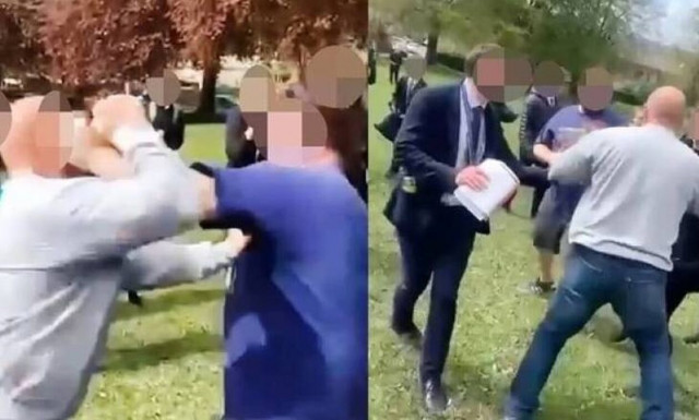 Απίστευτο ξύλο ανάμεσα σε πατεράδες: Αντί να χωρίσουν τα παιδιά τους, τις «έπαιξαν» μεταξύ τους