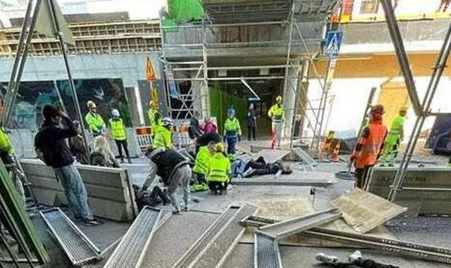 Φινλανδία: Οι πρώτες εικόνες από την πεζογέφυρα που κατέρρευσε και τους τραυματίες