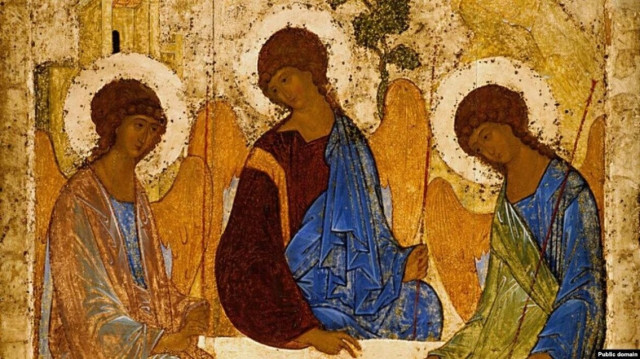 Ο Πούτιν παρέδωσε την φημισμένη εικόνα της Αγίας Τριάδας του Αντρέι Ρουμπλιόφ στην Ορθόδοξη Εκκλησία