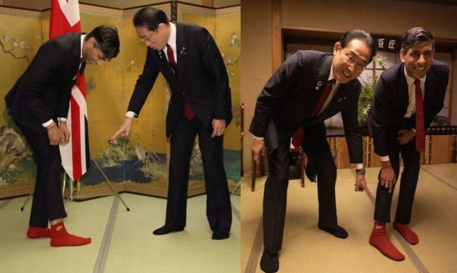 Ρίσι Σούνακ: Πήγε στη σύνοδο των G7 και έκλεψε τις εντυπώσεις με... τις κάλτσες του