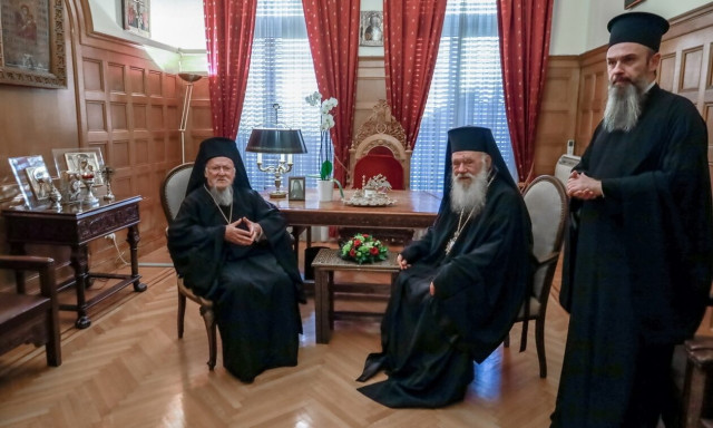 Στην Αθήνα ο Οικουμενικός Πατριάρχης Βαρθολομαίος – Συναντήθηκε με τον Αρχιεπίσκοπο Ιερώνυμο