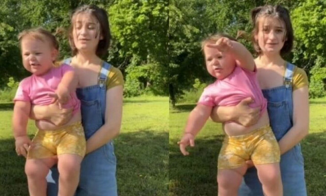 Το παιδί της έχει το ίδιο ύψος με εκείνη και είναι μόλις 18 μηνών