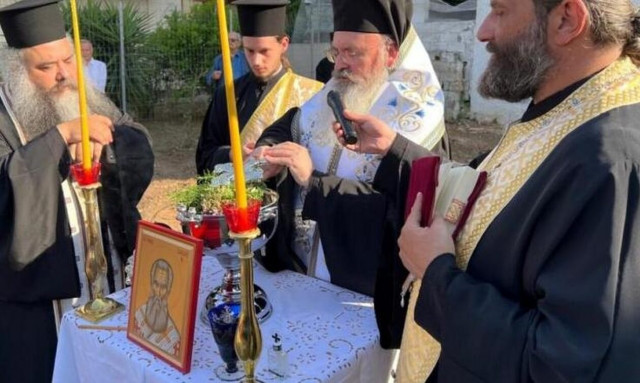 Μπήκε ο θεμέλιος λίθος για τη Μονή Αγίου Γρηγορίου του Θεολόγου στο Περιστέρι