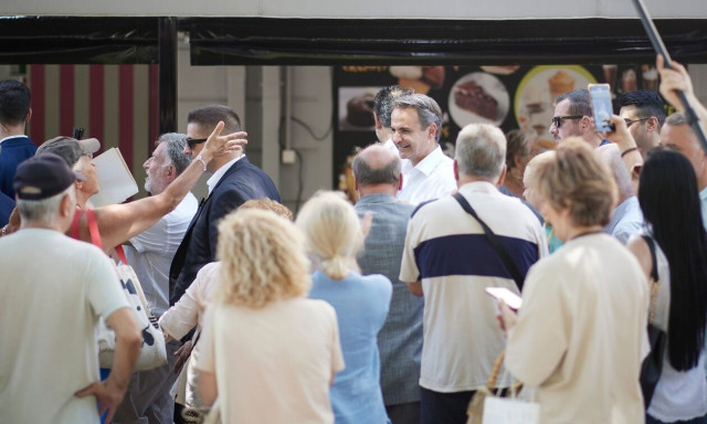 Εκλογές 2023: Ο Κυριάκος Μητσοτάκης επισκέφτηκε το Παλαιό Φάληρο