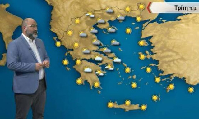 Καιρός - Αρναούτογλου: Με ηλιοφάνεια και τοπικές μπόρες η Τρίτη - Αναλυτική πρόγνωση για όλη τη χώρα