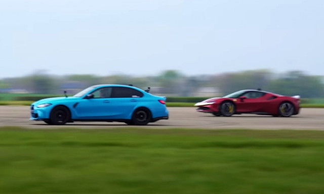 Μία Ferrari απέναντι σε μία BMW - Τι λέτε θα γίνει;