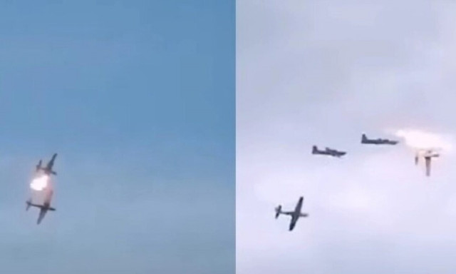 Κολομβία: Η στιγμή που δύο μαχητικά αεροσκάφη συγκρούστηκαν - Δύο νεκροί (vid)